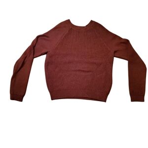 Aeropostale Burgundy Crewneck Ribbed Sweater S